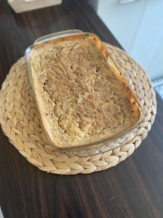 פשטידת ירק בתבנית על תחתית קש